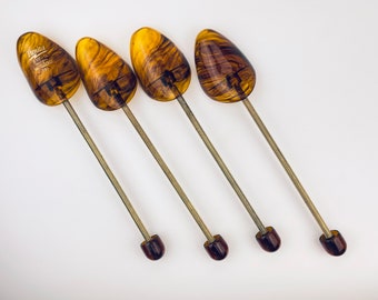 Vintage Faux Tortoise Shell Shoe Trees/Shapers - Made In Western Germany - Set Of Four (4)