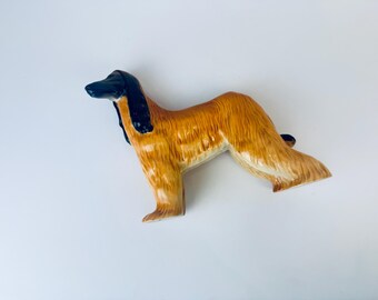 ヴィンテージ アフガンハウンド 磁器製 犬置物 - イギリス