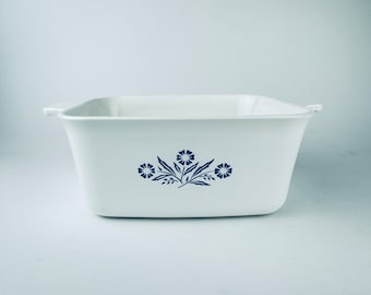 Vintage Blue Cornflower Corning Ware Loaf Pans Made in Canada