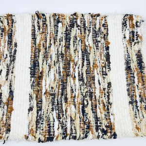 Vintage Brown + White Fringe Style Place Mats - Set of Four (4)