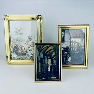 Vintage Gold Solid Brass Tabletop Picture Frame - Made In Korea - Sold Separately