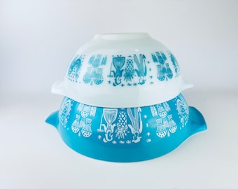 PYREX ブルー / ホワイト スノーフレーク シンデレラ コンプリート