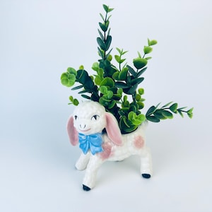 Vintage keramische lamp binnen plantenbak - babycadeau