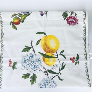 Pano de prato vintage &#39;Spode&#39; com estampa de frutas da Inglaterra - Pano de prato decorativo para cozinha - 100% algodão - Fabricado na Inglaterra