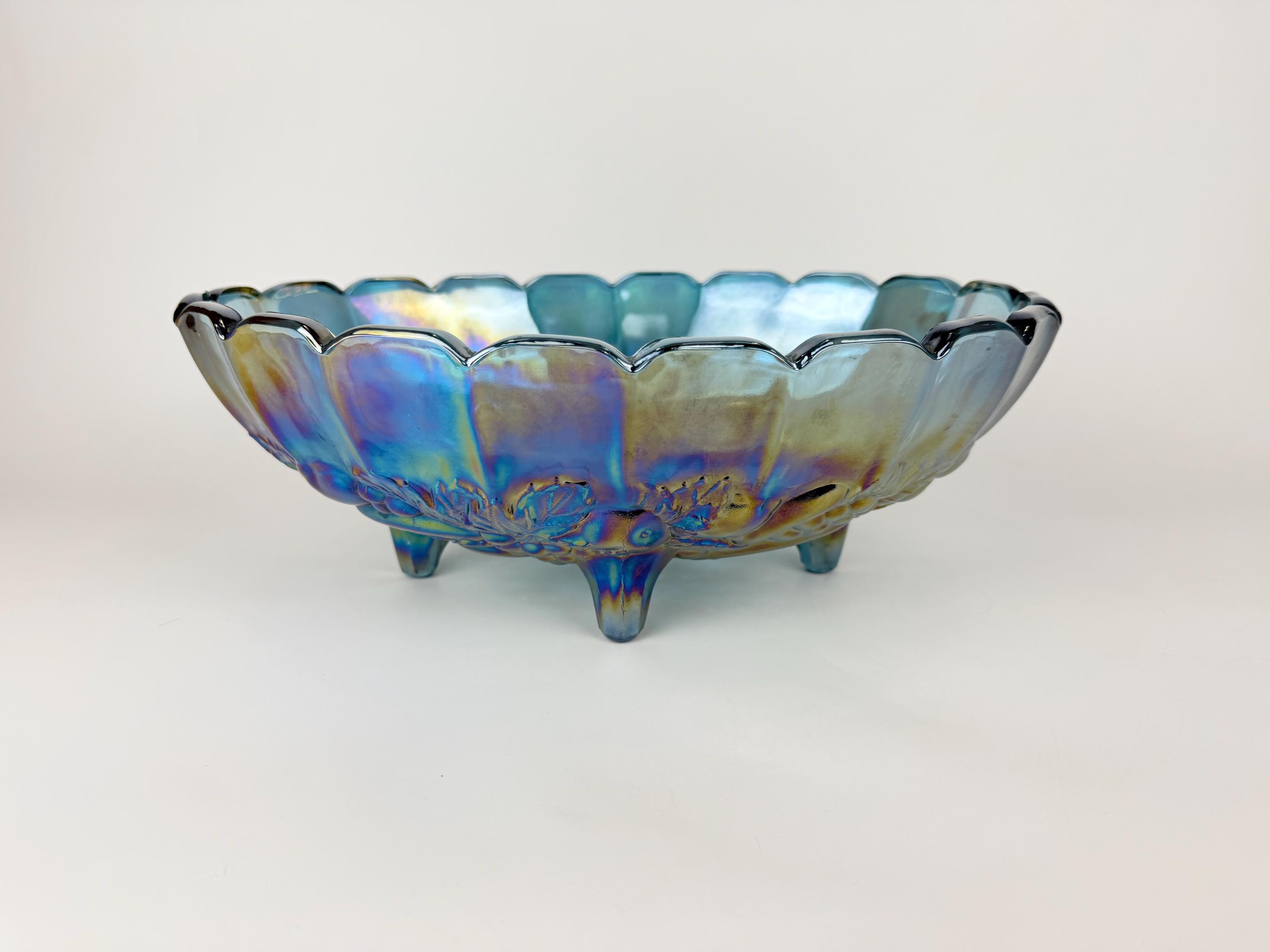 Blue Carnival Glass - Etsy Canada