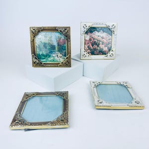 Vintage Ornate Filigree Square Picture Frames - 3" x 3" - New Old Stock - Sold Separately