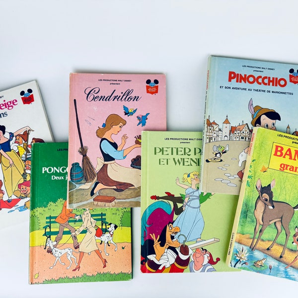 Vintage Français Walt Disney Livres Pour Enfants à Couverture Rigide - Vendus Séparément