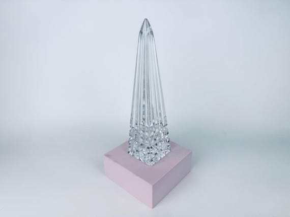 Vintage Waterford Crystal Obelisk – Clear Leaded Crystal Decorative Accent Décor