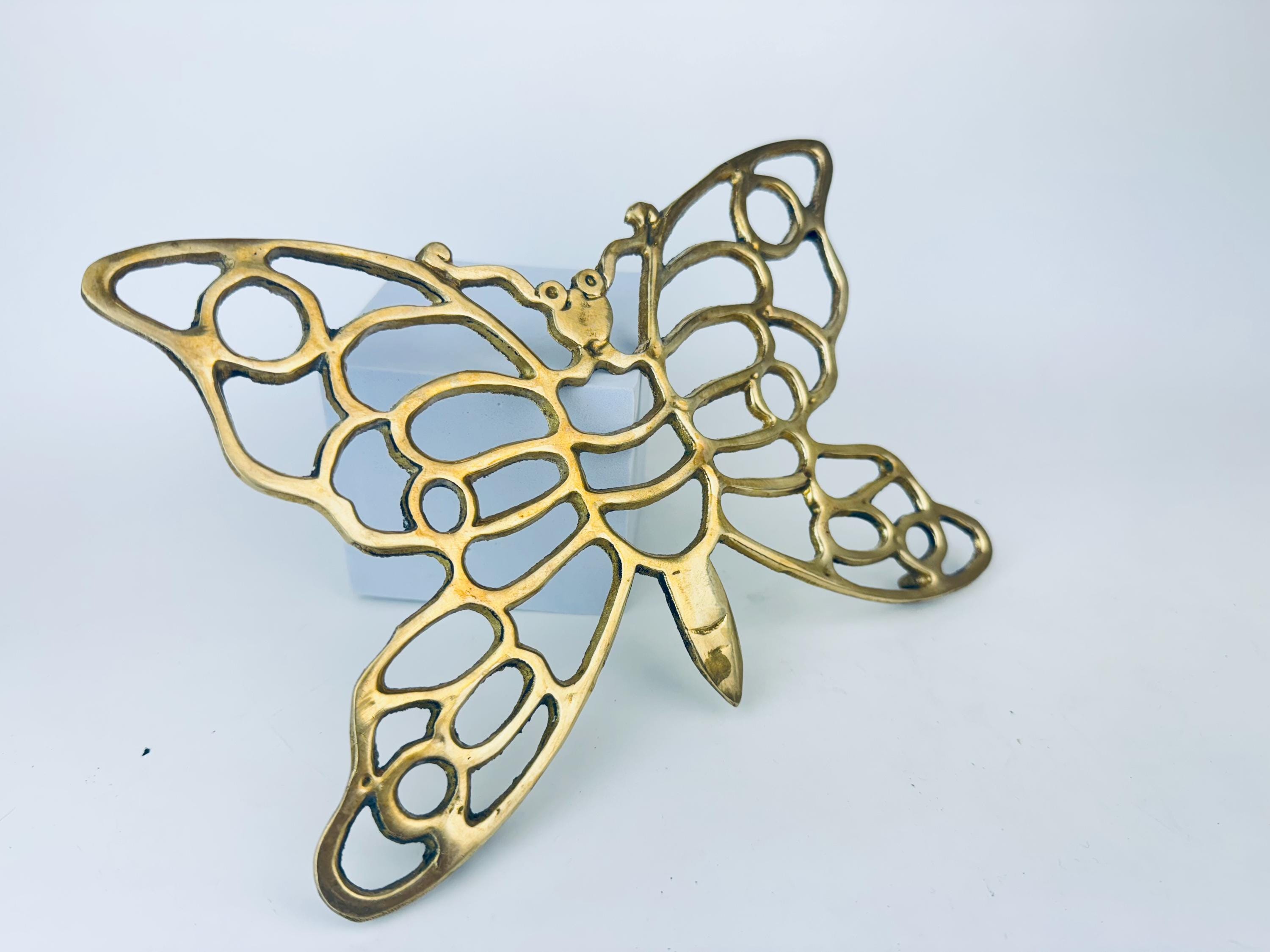 Plateau vintage véritable papillon et céramique signée ! | Kaufen auf