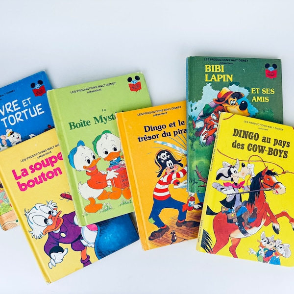 Vintage Français Walt Disney Livres Pour Enfants à Couverture Rigide - Vendus Séparément