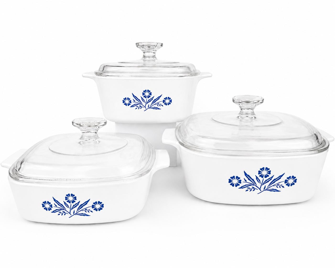 CORNING WARE／キャセロール Vintage Blue Cornflower Corning Ware Casserole Dish - Made In