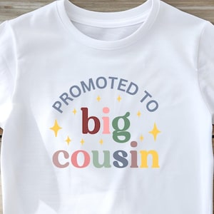 Promoted To Big Cousin Toddler Shirt, Cool Cousin Club, Matching Cousin Shirt, Big Cousin To Be Shirt, Retro Cousin Shirt, Pregnancy Reveal