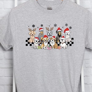 Christmas Dogs shirt, Dog Lover Tee, Holiday gift, Christmas T-Shirt, Dog Gift, Cute Dogs, Gift for Dog Lover, Dog Mom Shirt, Dog Dad shirt