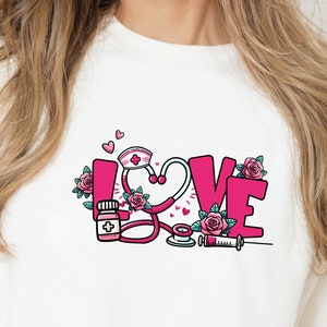 Love Nurse Valentine&#39;s Day Shirt, Nurse Love T-Shirt, Nursing Shirt, Valentine Nurse Tee, Nurse Valentine Shirt, Nurse Gift For Valentine