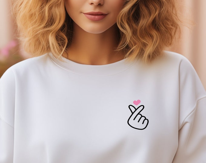 Korean finger love symbol t-shirt, Korean finger heart, Kpop, cute K-Pop tee, k-pop shirt, kpop shirt, Finger Heart Tee. For him and for her