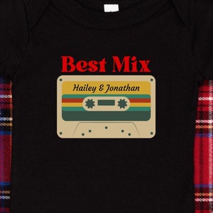 Best Mix Baby Bodysuit, Personalized Baby Bodysuit, Funny Baby outfit, Retro Cassette Bodysuit, Baby shower gift, Pregnancy announcement