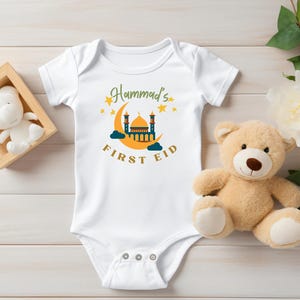 First eid baby bodysuit, ramadan baby gift, baby eid gift, custom onesie, My first eid, eid mubarak, perfect baby gift, baby shower gift