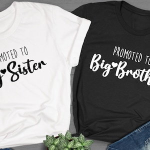 Big Brother Shirt, Big Sister Shirt, Sibling Announcement Shirt, Pregnancy Reveal Shirt, Promoted to Big Brother, Baby Shower Gift