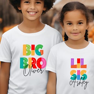 Personalized Sibling Shirts, Big Brother-Lil Brother Shirts, Big Sister- Lil Sister Shirts, Custom Matching Family Shirts, Sister Gifts