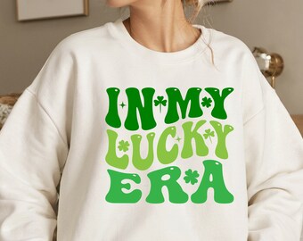 In My Lucky Era St Patricks Day T-Shirt - Funny Shamrock Design For Women Men Kids