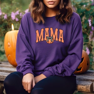 Retro Halloween Coquette Bow Spooky Mama Sweatshirt, Fall Pumpkin Coquette Bow Sweater, Fall Vibes Shirt, Fall Season Shirt, Halloween Tees