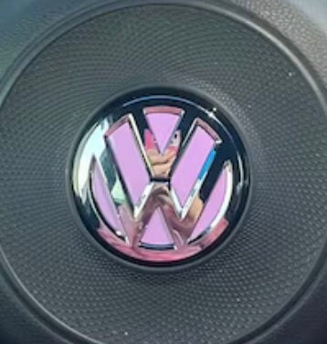 VW Sign Black Front Tiguan 2 AD1 ACC Foliated Emblem R-Line Allspace 4Motion