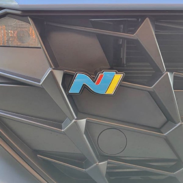 Vinyl Decal Overlay - Compatible with Elantra "N" Emblem 2020-2023