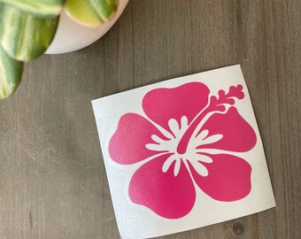 thumbnail interactive-video image 1 of Hibiscus Hawaiian Flower Vinyl Decal – 5x5, For Car Truck Window Laptop, 440 Graphics 1 of 4