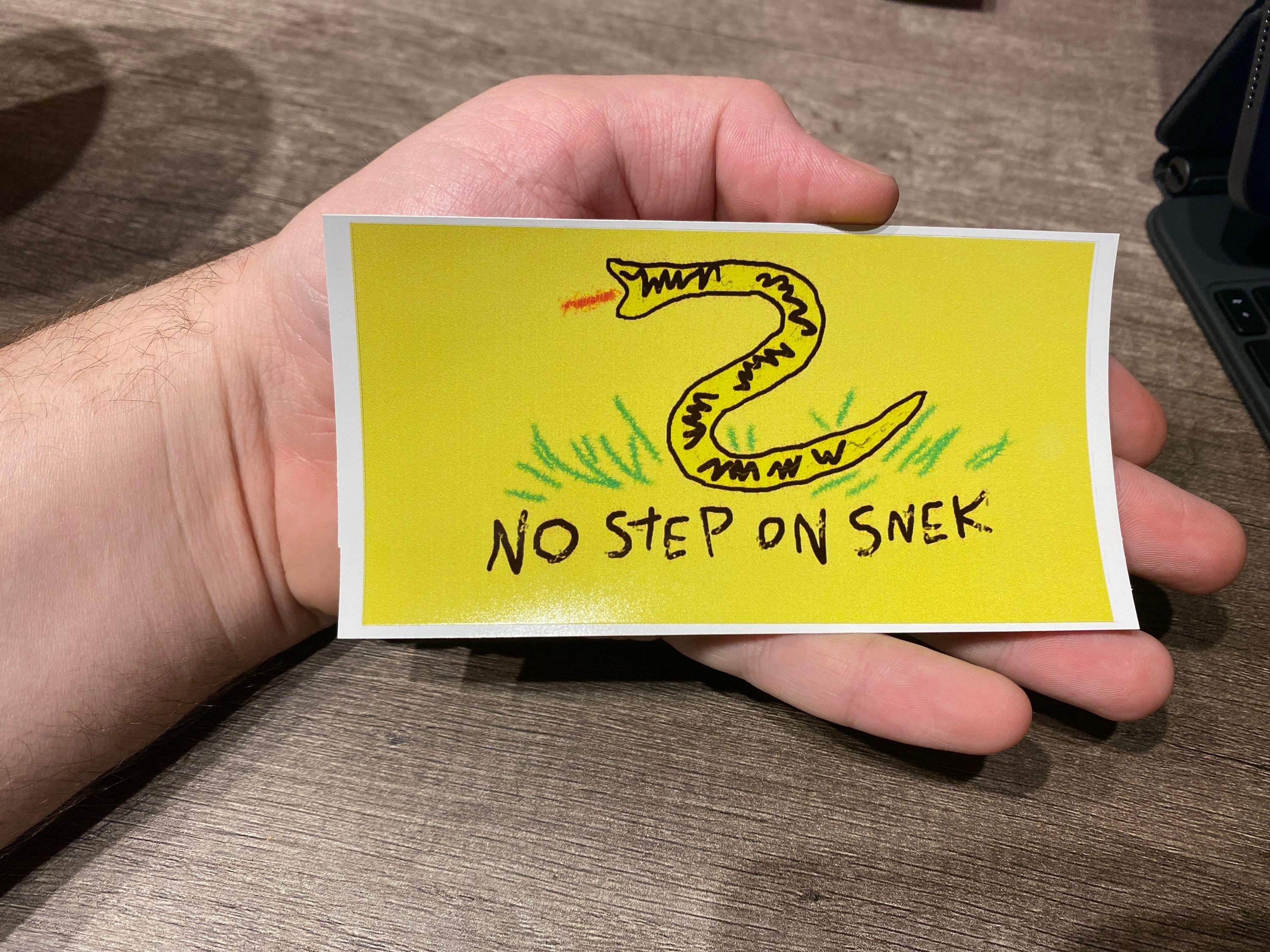 No Step on Snek High Quality Vinyl Decal Etsy India