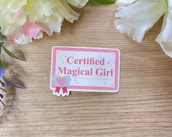 Pegatina de chica mágica certificada
