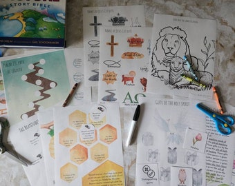 Bible Busy Book Printables|Christian Homeschooling|Christian Preschool|Toddler Busy Book|Scriptures|Montessori|Unschooling