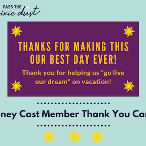 Juego de 10 tarjetas de agradecimiento inspiradas en Tangled Best Day Ever Disney Cast Member