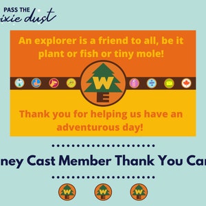 Set von 10 Wilderness Forscher inspirierte Disney Darsteller Dankeskarten