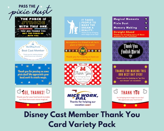 Set Of 12 Disney Cast Member Thank You Card Variety Pack Etsy set-of-12-disney-cast-member-thank-you-card-variety-pack-etsy