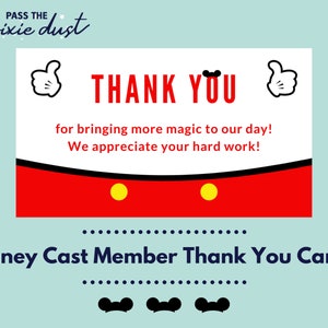 Conjunto de 10 tarjetas de agradecimiento de miembros del elenco de Disney inspiradas en Mickey Mouse