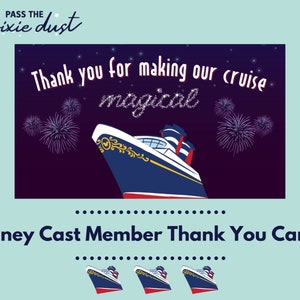 Lot de 10 cartes de remerciement pour les acteurs Disney Cruise Line Fireworks