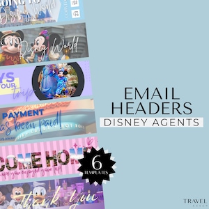 WDW Travel Agent Email Header Banners, Email Headers, Travel Agent Templates, Travel Agency Email Marketing, Travel Agent Newsletters