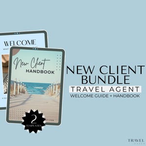 Travel Agent Welcome Guide and New Client Handbook for Clients, Travel Agency Forms Bundle, Travel Agent Canva Template, Travel Proposal