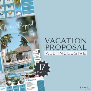 Travel Agent All Inclusive Resort Proposal Template, Travel Proposal Template, Vacation Proposal, Canva Template Travel Agency, Proposal PDF