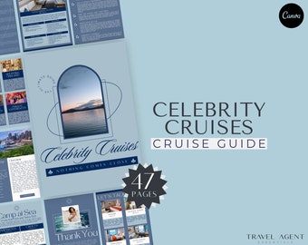 Celebrity Cruises Guide, Travel Agent Templates, Vacation Guide, Canva