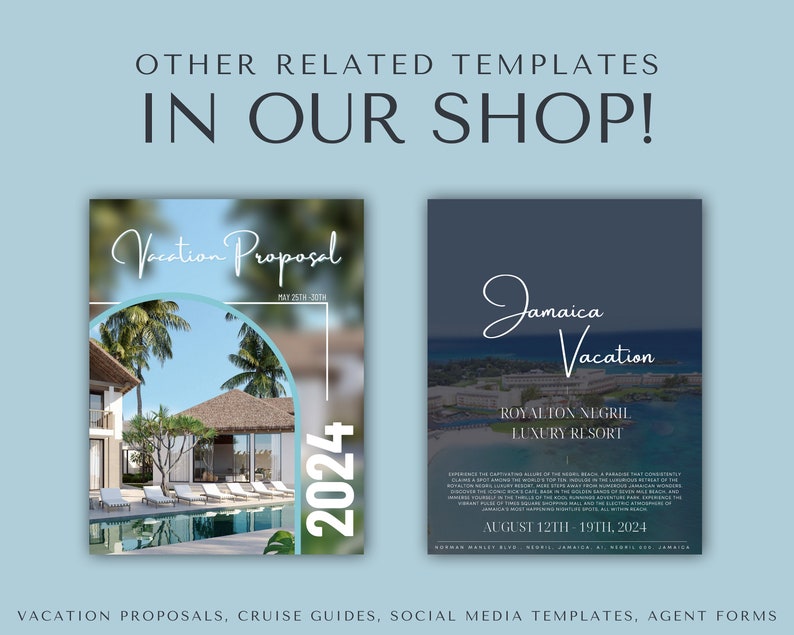 Pool Preposal Resort Vacation Proposal Template, Travel Agent Template, Digital ...
