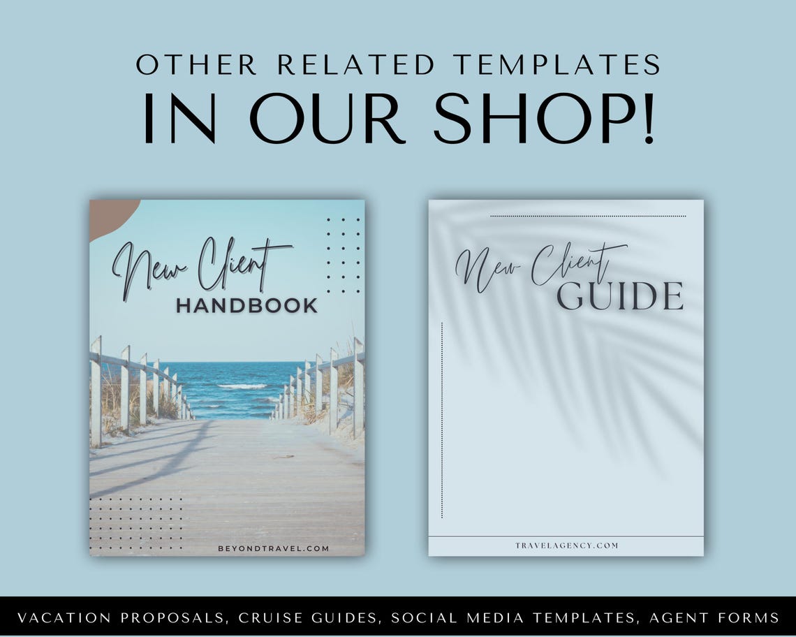 Travel Client Handbook, Travel Agent New Client Handbook, Canva ...
