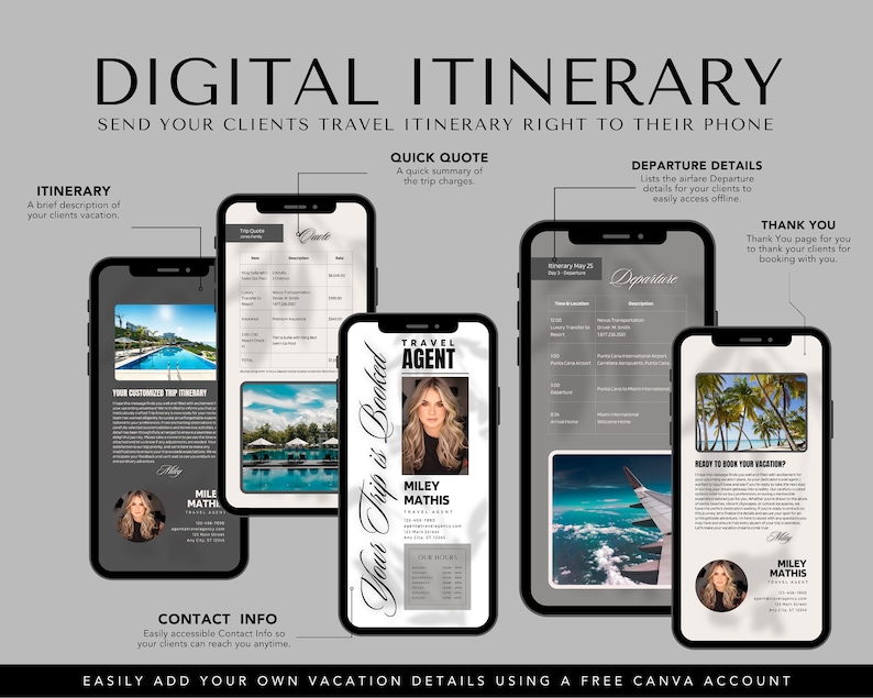 Travel Agent Business Starter Essentials, Travel Agent Branding, Travel Agent Templates, Travel Proposals, Social Media Templates, Emails image 5
