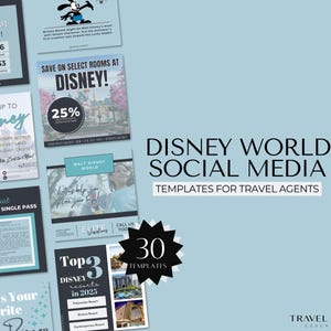 WDW Travel Agent Social Media Templates, Travel Agent Instagram Flyers, Travel Agency WDW Templates, Theme Park Flyers