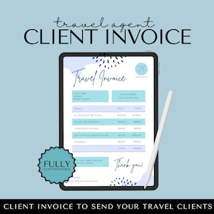 Travel Agent Invoice, Travel Agency Forms, Travel Business Invoice, Canva Templates, Travel Agent Templates