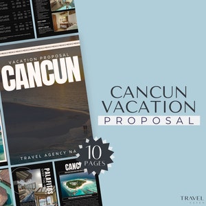 Cancun Resort Vacation Proposal Template, Travel Agent Template, Digital Download, PDF, Canva, Travel Advisor, Client Proposal