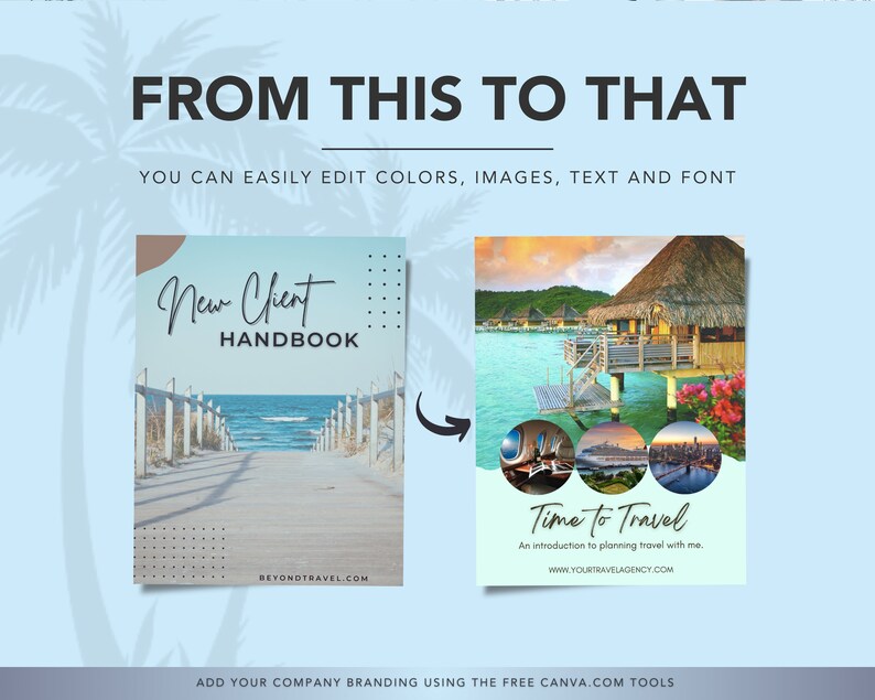 Travel Client Handbook Travel Agent New Client Handbook Etsy