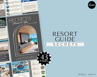 Secrets Resorts and Spas Guide Bundle, Travel Agent Templates, Vacation Guides, Client Resort Guides, Travel Agency