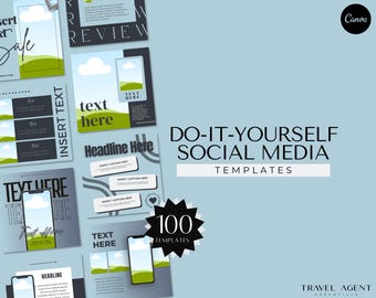 Plantillas para redes sociales, folletos para redes sociales de Instagram, plantillas de Canva, folletos editables, marca en redes sociales, marketing en redes sociales,