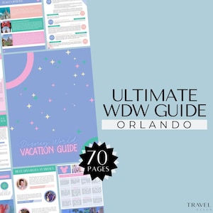 WDW Park Guide, Theme Park Guide, Travel Agent Client Guide, WDW Visitor Guide, Vacation Theme Park, Canva Template, WDW Client Guide
